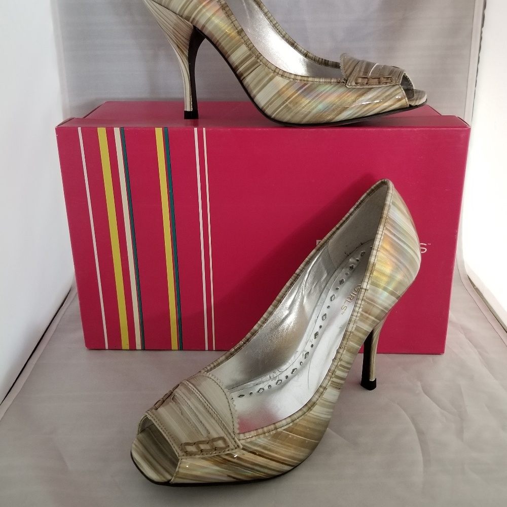 BCBGirls BG-Alba Silver Metallic High Heel 8 M